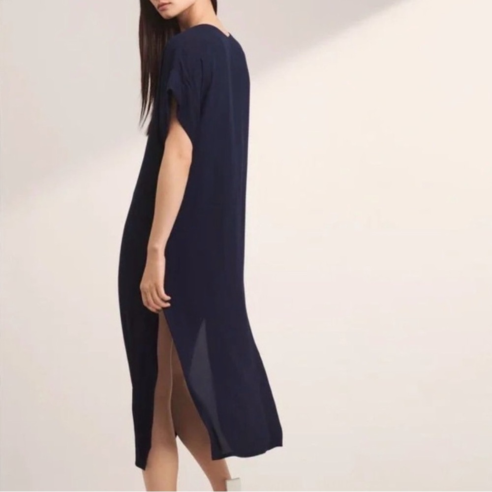 Babaton Navy Midi Dress with Side Slit - Picture 2 of 7